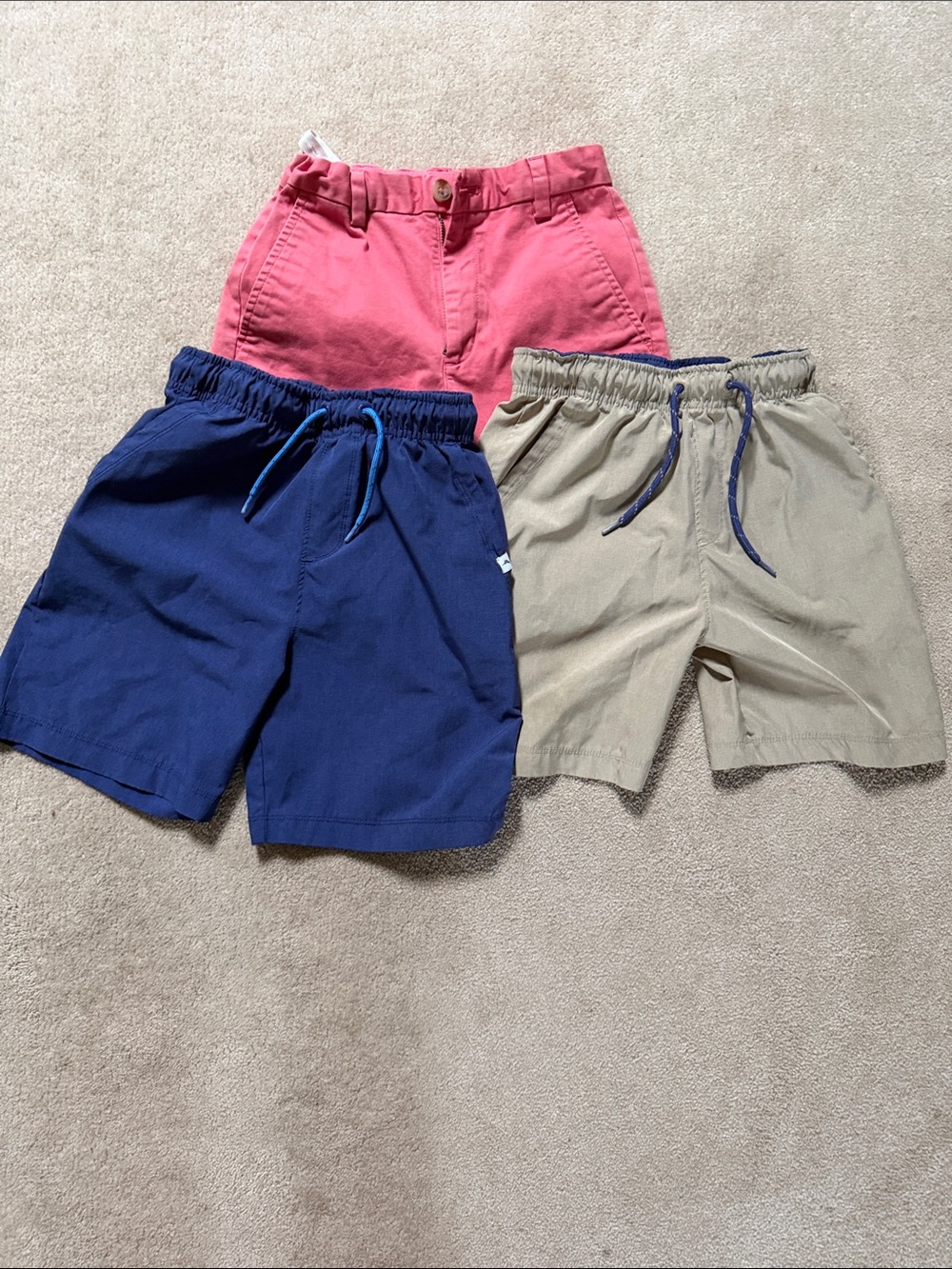Kids shorts bundle - Navy, Khaki, Coral